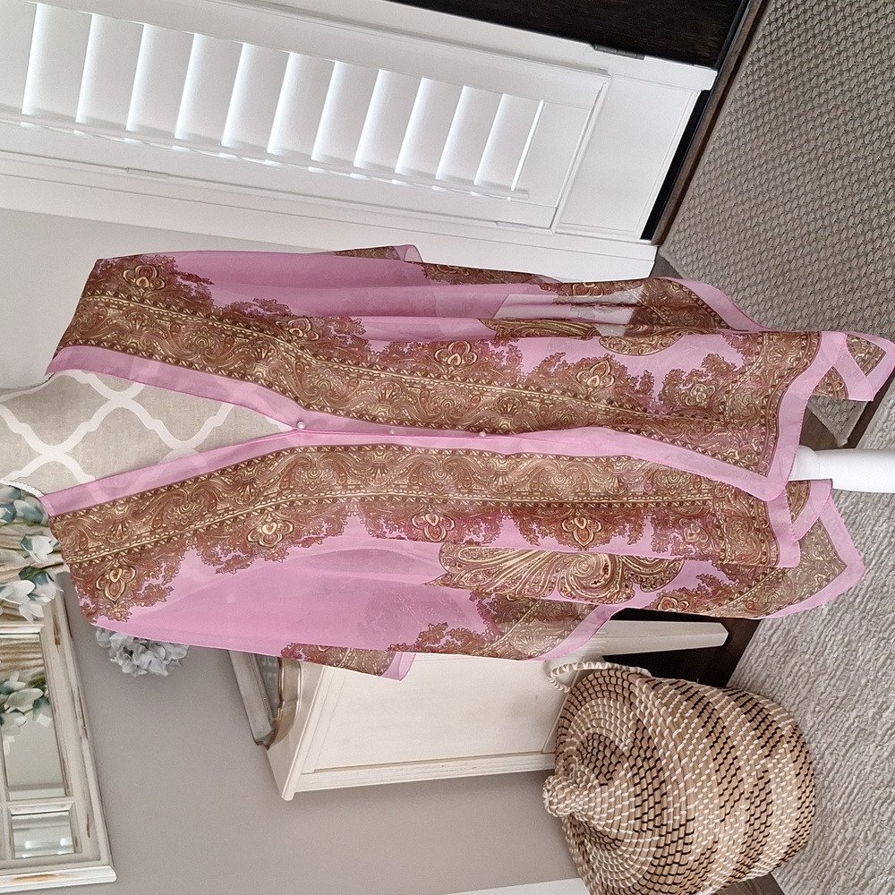 [OS] Boho silky shawl with pearl detailing